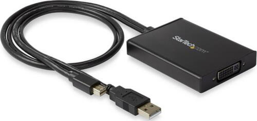 StarTech.com Mini DisplayPort zu Dual-Link DVI Adapter - Stromversorgung über USB - zwei Bildschirme - Schwarz - DVI Active Display Converter
