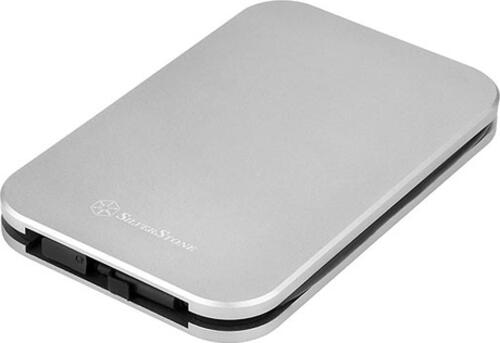 Silverstone MMS02C HDD / SSD-Gehäuse Aluminium, Schwarz 2.5