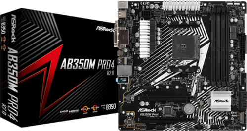 Asrock AB350M Pro4 R2.0 AMD B350 Sockel AM4 micro ATX