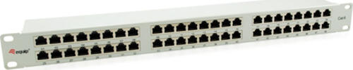 Equip 48-Port Cat.6 Geschirmtes Patch Panel, Hellgrau