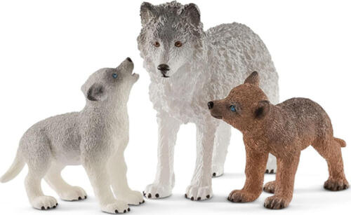 schleich WILD LIFE Wolfsmutter mit Welpen