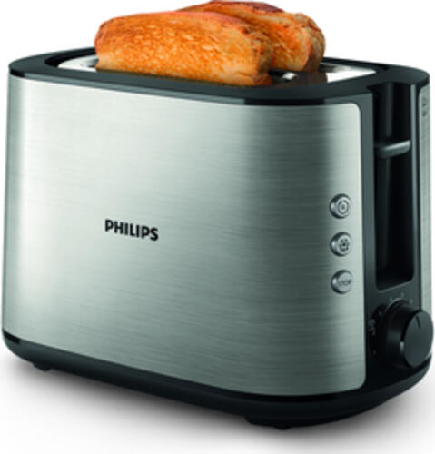 Philips Viva Collection HD2650/90 Toaster – 2 Scheiben, breite Toastkammer, Metall