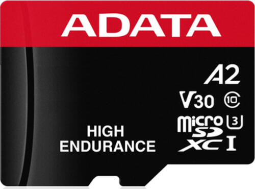 128 GB ADATA High-Endurance microSDXC  Kit Speicherkarte, lesen: 100MB/s, schreiben: 80MB/s
