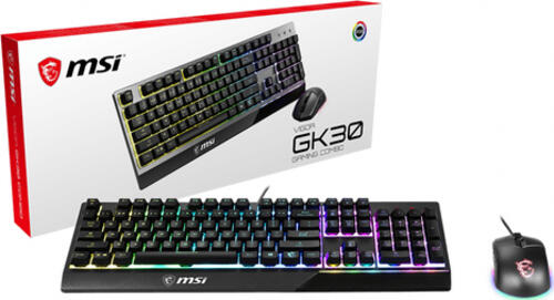 MSI S11-04DE601-CLA Tastatur Maus enthalten Gaming USB QWERTZ Deutsch Schwarz