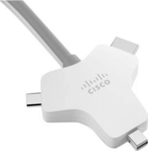 Cisco CAB-HDMI-MUL4K-2M Videokabel-Adapter 2,5 m HDMI Typ A (Standard) HDMI + Mini DisplayPort + USB Type-C Silber