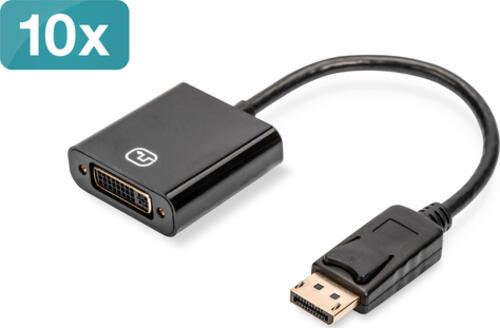 Digitus DisplayPort - DVI Adapter / Konverter, 10er Pack