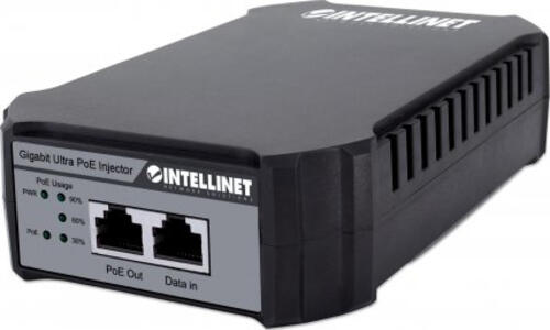 Intellinet Gigabit Ultra PoE-Injektor, 1 x 95 Watt-Port, IEEE 802.3bt und IEEE 802.3at/af-konform, Kunststoffgehäuse