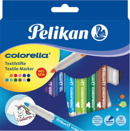 Pelikan Colorella Textile Permanent-Marker Mehrfarbig 12 Stück(e)