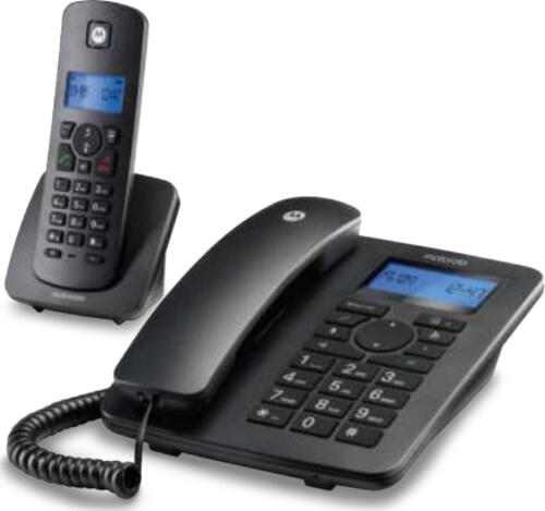 Motorola C4201 Analoges/DECT-Telefon Anrufer-Identifikation Schwarz