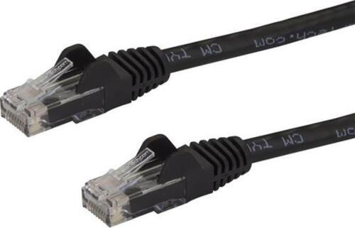 StarTech.com 7,5m CAT6-Kabel - schwarzes CAT6-Patchkabel - Snagless RJ45-Steckverbinder - ETL