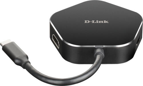 D-Link DUB-M420 laptop-dockingstation & portreplikator Kabelgebunden Thunderbolt 3 Schwarz, Silber