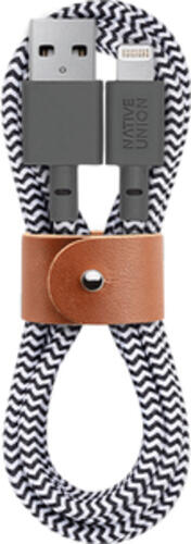 Native Union Belt Cable USB-A to Lightning 1,2m Zebra