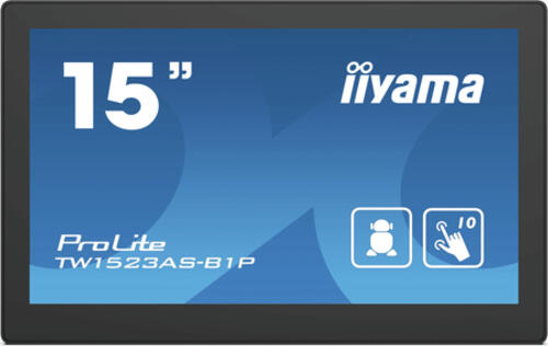 iiyama TW1523AS-B1P POS-Monitor 39,6 cm (15.6) 1920 x 1080 Pixel Full HD Touchscreen