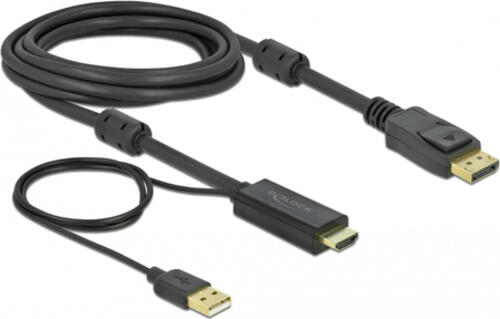 DeLOCK HDMI zu DisplayPort Kabel 4K 30 Hz 3 m