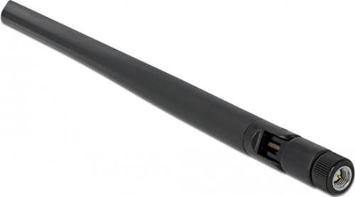 DeLOCK 5G 3,4 - 3,8 GHz Antenne SMA Stecker 5 dBi 20 cm omnidirektional mit Kippgelenk und flexiblem Material schwarz