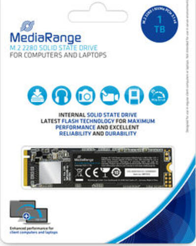 MediaRange MR1033 Internes Solid State Drive M.2 1 TB PCI Express 3.1 3D TLC NAND NVMe