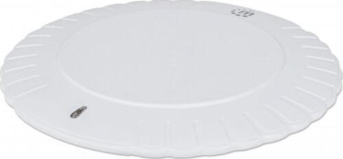 Manhattan Kabelloses Induktionsladegerät 5 W, Qi-zertifizierter Wireless Charger, sichere Ladung mit 5 W (5 V/1 A), rundes Ladepad, weiß