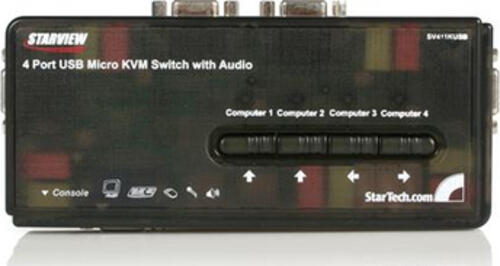 StarTech.com 4 Port VGA / USB KVM Switch - 4-fach VGA KVM Switch inkl. Kabel und Audio