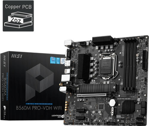 MSI B560M PRO-VDH WIFI Motherboard Intel B560 LGA 1200 (Socket H5) micro ATX