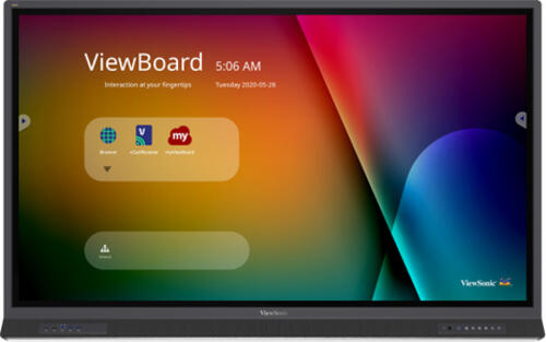 Viewsonic IFP6552-1A Signage-Display Interaktiver Flachbildschirm 165,1 cm (65) 350 cd/m 4K Ultra HD Schwarz Touchscreen Eingebauter Prozessor Android 9