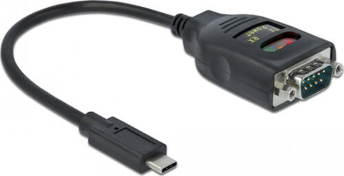 DeLOCK Adapter USB Type-C zu 1 x Seriell RS-232 DB9 mit 15 kV ESD Schutz