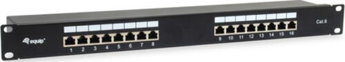 Equip Cat.6 Geschirmtes Patch Panel, Schwarz