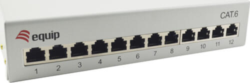 Equip 12-Port Cat.6 Desktop Patch Panel, Hellgrau