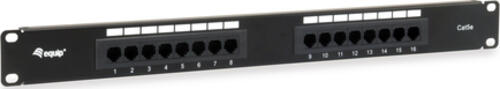 Equip 16-Port Cat.5e Ungeschirmtes Patch Panel, Black