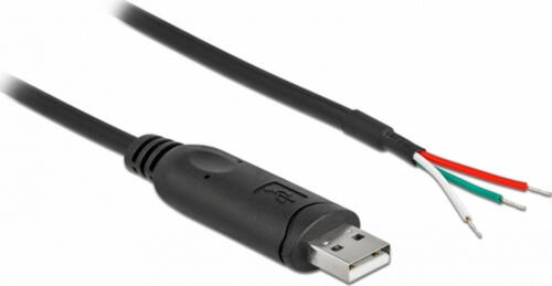 DeLOCK Adapterkabel USB 2.0 Typ-A zu seriell RS-232 mit 3 offenen Kabelenden 1 m