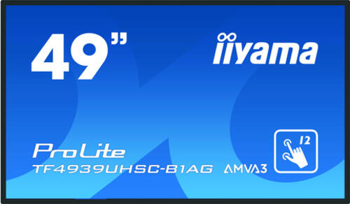 iiyama ProLite TF4939UHSC-B1AG Computerbildschirm 124,5 cm (49) 3840 x 2160 Pixel 4K Ultra HD LED Touchscreen Multi-Nutzer Schwarz