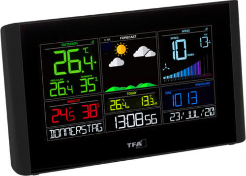 TFA-Dostmann View Breeze Schwarz Wechselstrom/Batterie