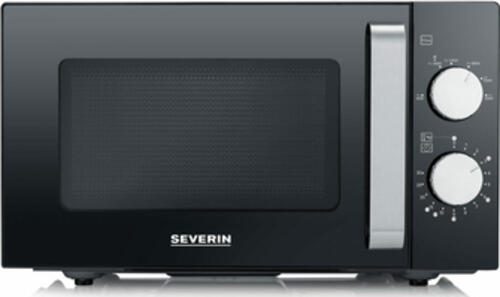 Severin MW 7761 Mikrowelle Arbeitsplatte Solo-Mikrowelle 20 l 800 W Schwarz, Edelstahl