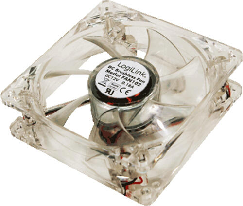 LogiLink PC case fan Computergehäuse Ventilator 8 cm Transparent