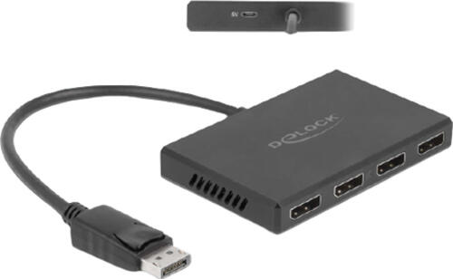 DeLOCK DisplayPort 1.4 Splitter 1 x DisplayPort in zu 4 x DisplayPort out