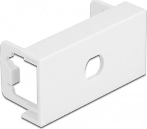 Goobay RJ45-Modularkupplung/Verbinder mit Montageflansch, CAT 6 2x RJ45-Buchse (8P8C)