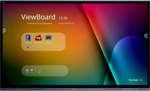 Viewsonic IFP7562 Signage-Display Interaktiver Flachbildschirm 190,5 cm (75) LED WLAN 350 cd/m 4K Ultra HD Schwarz Touchscreen Eingebauter Prozessor Android