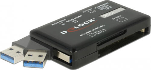 DeLOCK SuperSpeed USB 5 Gbps Card Reader für CF / SD / Micro SD / MS / M2 / xD Speicherkarten