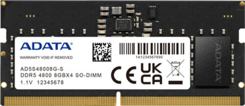 ADATA AD5S48008G-S Speichermodul 8 GB 1 x 8 GB DDR5 4800 MHz ECC