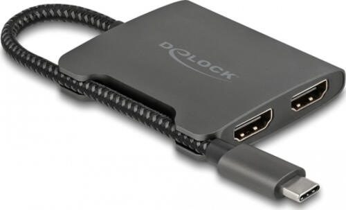 DeLOCK USB Type-C Splitter (DP Alt Mode) zu 2 x HDMI MST 4K 60 Hz