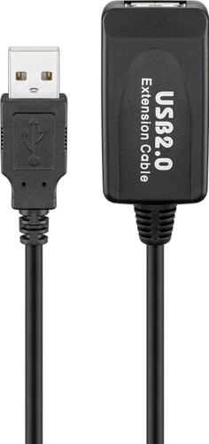 Goobay Aktives USB-Verlängerungskabel, 10 m, USB 2.0-Stecker (Typ A) > USB 2.0-Buchse (Typ A)