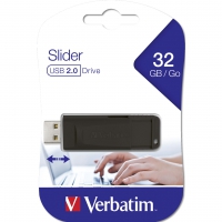 Verbatim Slider - USB-Stick 32 GB - Schwarz